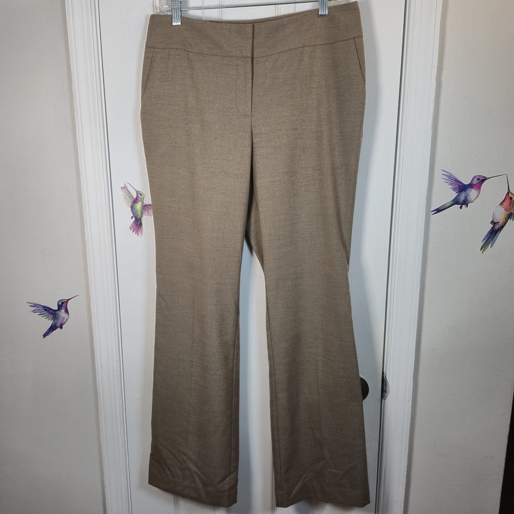 Ann Taylor Factory Curvy Fit Wide Leg Trousers - Dark Khaki Tan